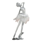 Elegant Ballet Dancer Statue Resins Ballerinas Girl Lady Figurine Ornament for Living Room Bedroom Tabletop Decoration