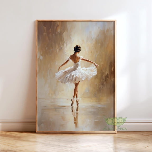 Elegant Ballet Dancer Wall Art Print, Unframed Paper Poster 8x10in
