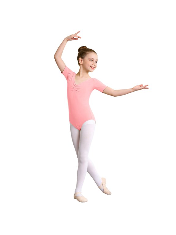 Elegant Ballet Practice Jumpsuit for Girls Comfortable Snap Front Dancewear for Young Dancers