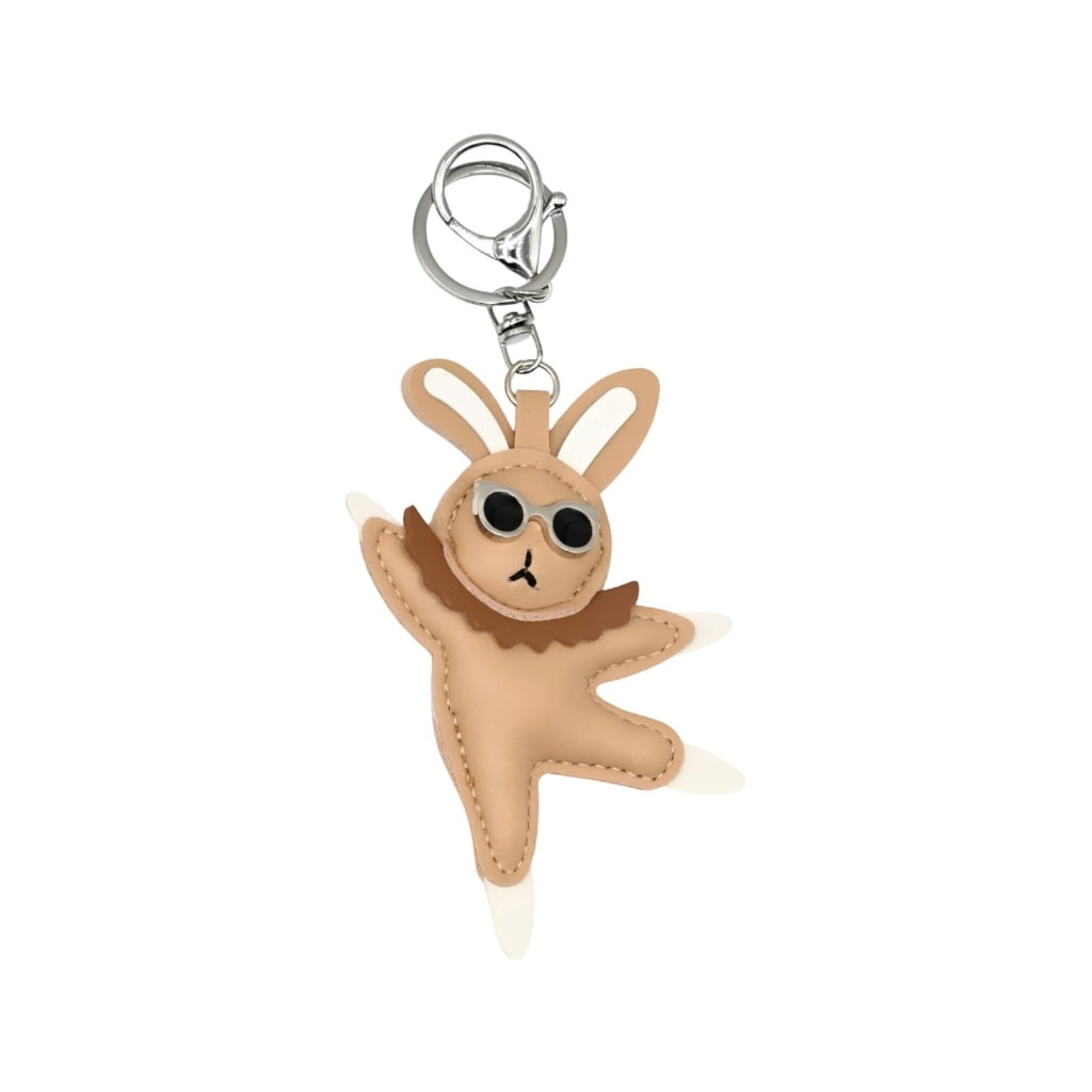 Elegant Ballet Rabbits Keyring Soft Leather Craftsmanship Versatile ...