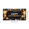thumbnail image 1 of Elegant Balloon Design Happy Retirement Gold Celebration Banner for Indoor Decoration Office Party Event, 1 of 7