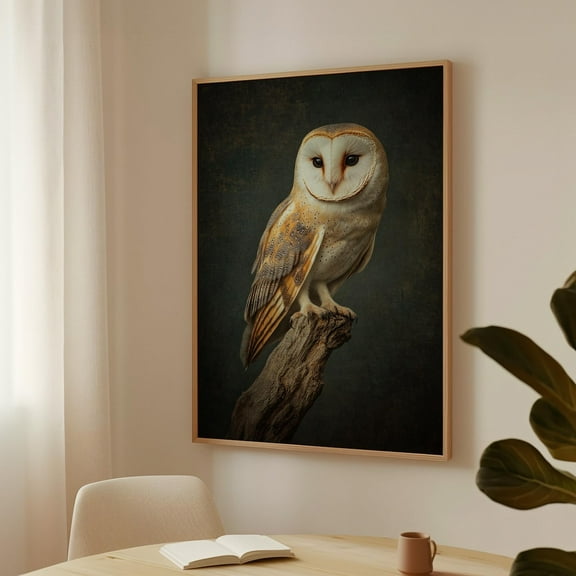 Elegant Barn Owl Wall Art – Wildlife Photography Print – Rustic Nature Decor – Nocturnal Bird Artwork – Gift For Owl Lovers Wall Art, Modern Wall Decor, 8x12 UNFRAMED