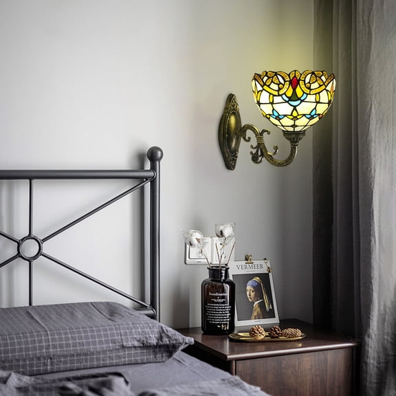 Elegant Baroque Wall Lamp  Artistic Glass Design for Home Decor, Dimmable Function, Perfect for Living Room and Bedroom