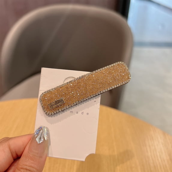 Elegant Barrette Clip - Rhinestone Hair Accessory for Women and Girls, Single Piece, Secure Closure, Sparkling Design, Luxury Barrette, Hair Clip for Special Occasions, Birthday Gi Makeup Organizers