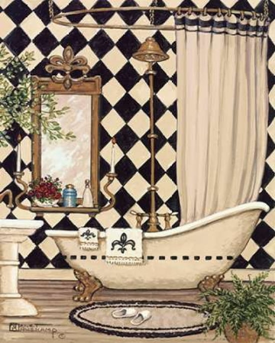Elegant Bath I Canvas Art - Janet Kruskamp (24 x 30)
