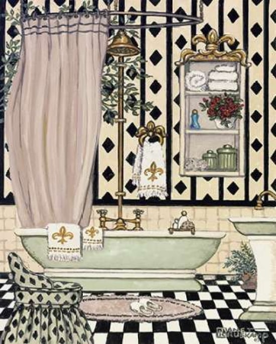 Elegant Bath II Canvas Art - Janet Kruskamp (24 x 30)