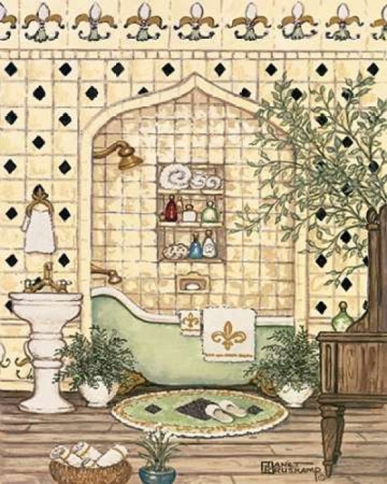 Elegant Bath III Canvas Art - Janet Kruskamp (24 x 30)
