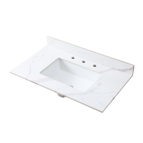 Elegant Bathroom Vanity Top / Warm Color Scheme / Matches Various Styles
