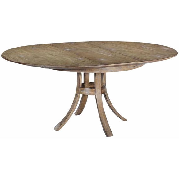 Elegant Beachwood Manhattan Dining Table with Leaf