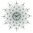 thumbnail image 1 of Elegant Bejeweled Silver Spikes Round Wall Clock with Crystal Accents 20", 1 of 1