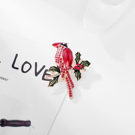 Elegant Bird Brooch Personalized Animal Jewelry with Diamonds Fashionable Corsage Pin for Dresses Jackets