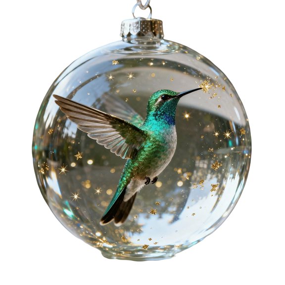Elegant Bird Pattern Clear Plastic Ball Ornament For Festives Celebration Display