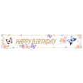 thumbnail image 1 of Elegant Birthday Banner for Floral Butterfly Celebration Baby Shower Party Backdrop Kids Birthday, 1 of 8