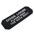 thumbnail image 1 of Elegant Black And White Dog Loose Notice Sign Sturdy Silicone Materials for Home Garden and Club Wall, 1 of 10
