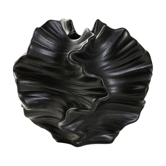 Elegant Black Earthenware Jar Excellent for Dining Table otherwise Shelf Display Strategy Excellent Permanent