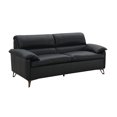 thumbnail image 1 of Elegant Black Leather - Spacious And Supportive Seating Stylish Ample With Soft Cushions, 1 of 2