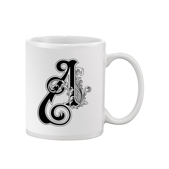Elegant Black Letter A Mug Unisex's -Image by Shutterstock