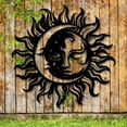thumbnail image 1 of Elegant Black Sun and Moon Metal Wall Art, Home Decor Plaque for Living Room, Bedroom, Kitchen, 15.7"x15.7", 1 of 7