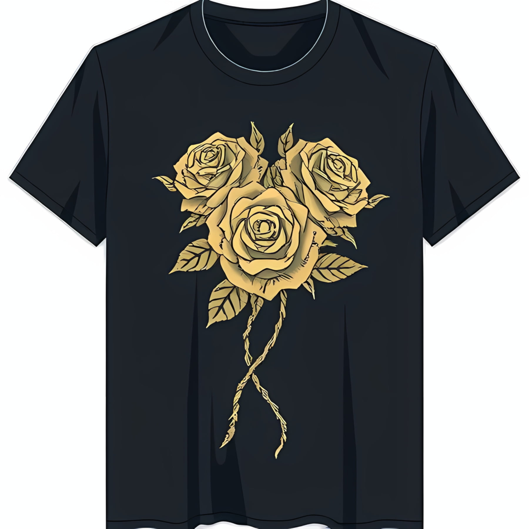 Elegant shirt with rose motif