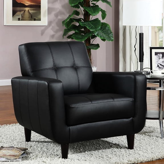 Elegant Black Track Arm Chair With A Timeless Appeal Modern Accent And Chic Appearance