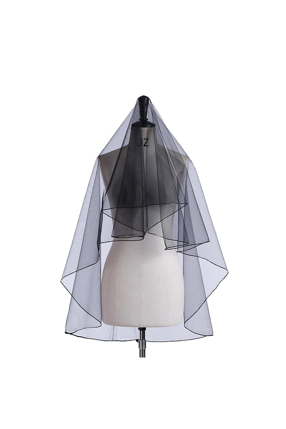 Elegant Black Tulle Veil for Halloween Party Comfortable Day of the Death Bridal Veil for All Ages Masquerade Party Wear