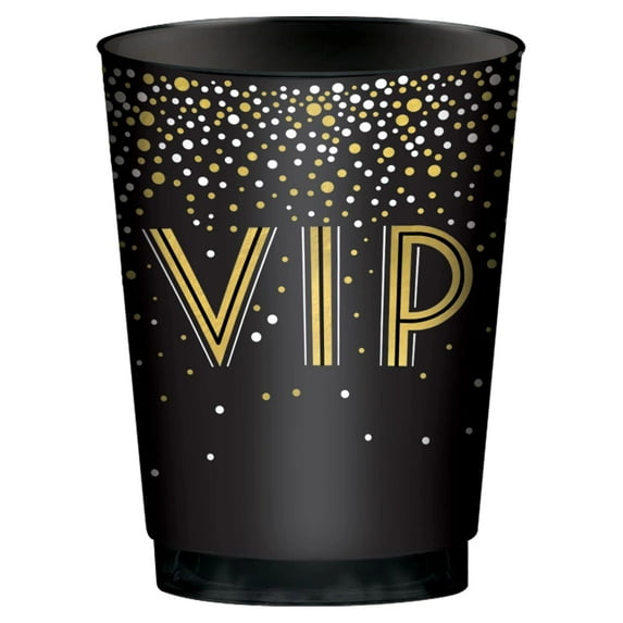 Elegant Black "VIP" Awards Night Tumblers - 10 Oz. (Pack of 20) - Perfect Drinkware For Themed Events, Entertaining, & More