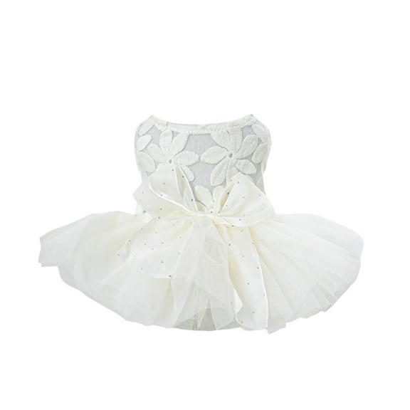 Elegant Blingbling Tutu Dress for Small Puppies Fashionable Lace Pet Clothes for Parties and Celebrations