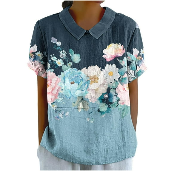 Elegant Blouses for Women Wedding Guest Athletic Tops Women 3X Womens Tops Dressy Casual Short Sleeve Round Neck Button Down Shirts Green