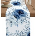 thumbnail image 1 of Elegant Blue Floral Watercolor Table Runners 72 inches Long Wedding/Coffee Table Runner Spring Plant Table Linen Cloth for Dinning Holiday Party Indoor Outdoor Decor, 1 of 6