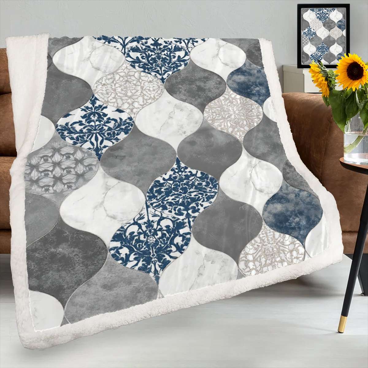 Sherpa blanket - Blue Marble