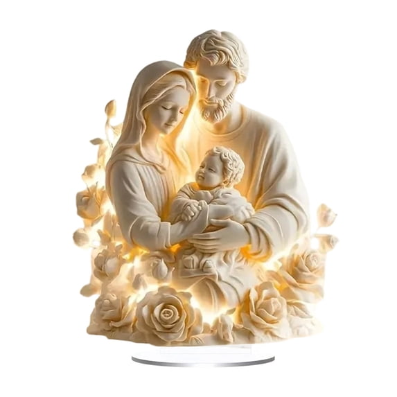 Elegant Boho Religious Decor - Light Up Your Home with Handcrafted St. Benedict Wrap Around Protection Symbol, Acrylic Material, Perfect for Spiritual Gifts, Housewarming, Christmas C