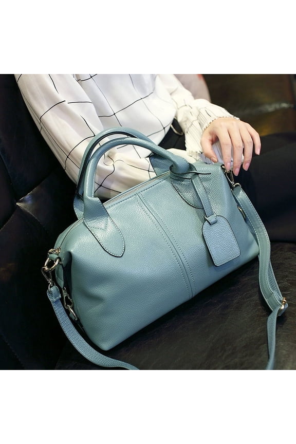 Elegant Boston Shoulder Bag for Women New High Quality Leather Ladies Handbags Luxury Designer Female Daily Tote Messenger Bags