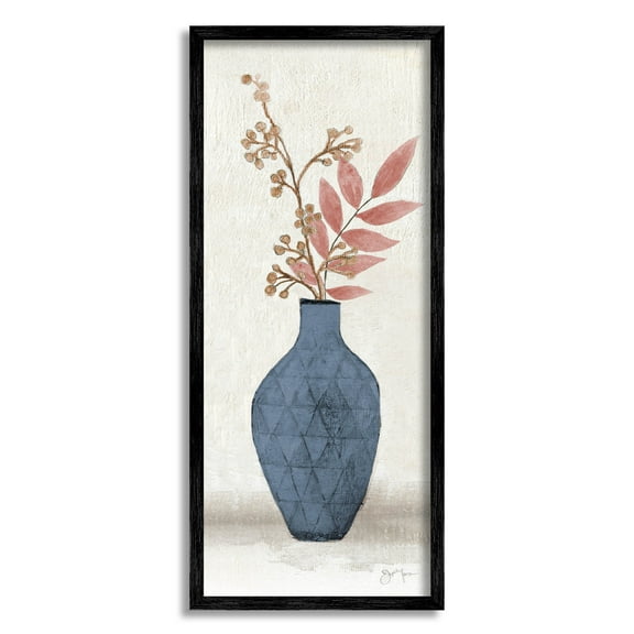 Elegant Botanical Ikebana Arrangement Botanical & Floral Graphic Art Black Framed Art Print Wall Art