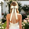thumbnail image 1 of Elegant Bow Hair Accessory for Girls and with Flowing Ribbon Ties Headband for Everyday Wear and Seasonal Styling, Beige, 1 of 3