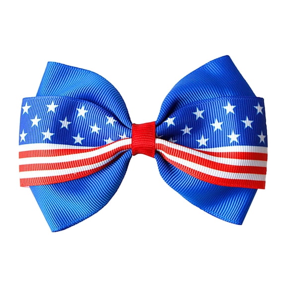 Elegant Bow Hairpin For Girls Hair Accessories Kids Barrettes With Red Blue White Design