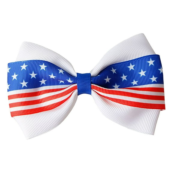 Children's Hair Accessories Bow Hairpin in Red Blue and White for Girls – Stylish and Barrettes for Everyday Use