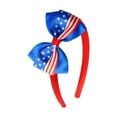 thumbnail image 1 of Elegant Bow Headband Hair Accessories for Girls with Red Blue White Design, 1 of 4