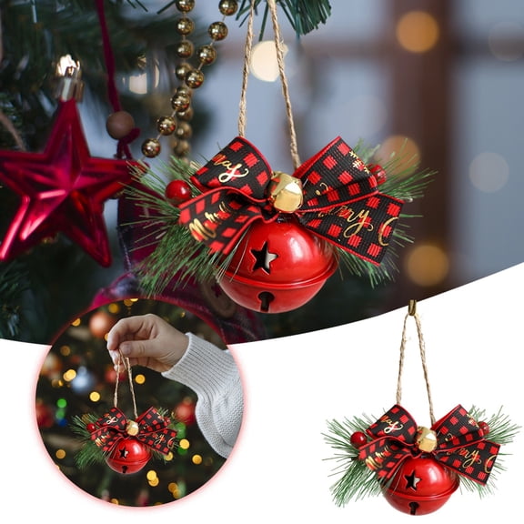 Elegant Bow Holiday Hanging for Indoor Outdoor Garden Terrace Balcony Metal Red Festive Charm