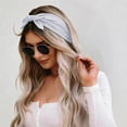 thumbnail image 1 of Elegant Bow Knot Wide Headband for Sports Yoga Daily Use Soft Absorbent Hair Band for Home and Casual Wear, White, 1 of 3