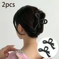 thumbnail image 1 of Elegant Bow Streamer Hair Clips for Women Fashion Hair Accessories Headband Barrettes with Double Piece Set 2PCS, 1 of 4