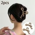 thumbnail image 1 of Elegant Bow Streamer Hair Clips for Women Fashion Hair Accessories Headband Style Barrettes Hairpins with Double Ribbon Design 2PCS, 1 of 4