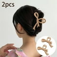 thumbnail image 1 of Elegant Bow Streamer Hair Clips for Women Fashion Hair Accessories Headband Style Barrettes Hairpins with Double Ribbon Design 2PCS, 1 of 4