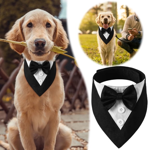 Elegant Bow Tie Collar for Dogs and Cats - Classic Adjustable Tie for Everyday Wear and Occasions