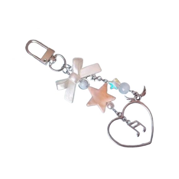Elegant Bowknot Pendant Keyring Star Heart Keychain Portable Key Chain Jewelry