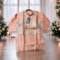 thumbnail image 1 of Peach Silk Traditional Kurta Pajama Set with Matching Vest, D6420, Cultural Wear, 1 of 7
