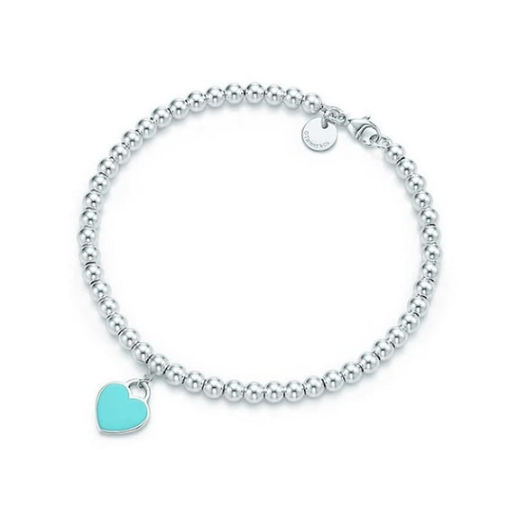 Elegant Bracelet Classic Pink Enamel Heart Bead Bracelet Fashion Women Delicate Accessories