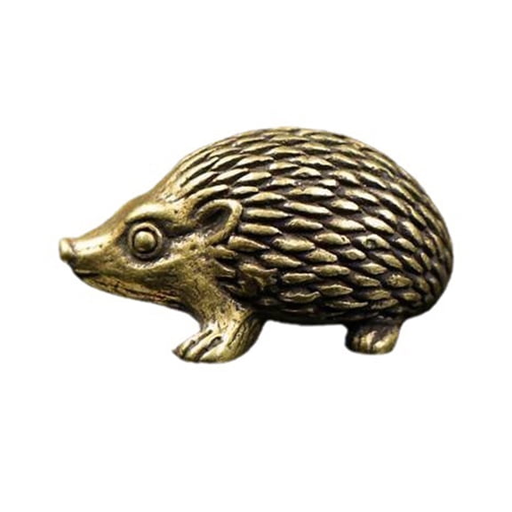 Elegant Brass Hedgehogs Statue Representing Prosperities Wealth Antique Figurine for Collectors and Decors Lover