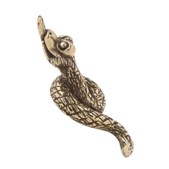 Elegant Brass Snake Statue Antique Figurines Copper Texture Suitable for Home