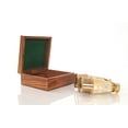 thumbnail image 1 of Elegant Brass and Mother of Pearl Binoculars in Wooden Storage Box, 1 of 6