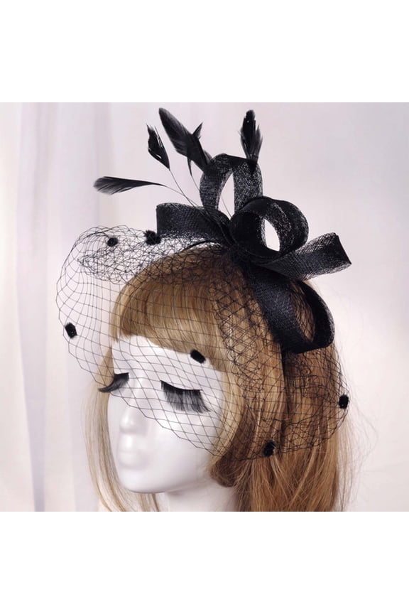 Elegant Bridal Hat Hairpiece With Feathers And Linen Floral Headband Wedding Head Accessories For Women Mode Headband Headband Versatile Lightweight Sports Headband Wavy Hair Band Thick Stretchy